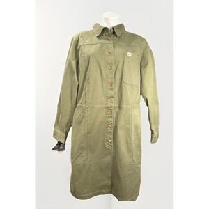DULUTH TRADING CO Size XL Olive Green Denim Makers Studio Dress‎